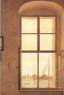 Caspar David Friedrich View of the Artist's Studio Right Window (mk10) Spain oil painting art